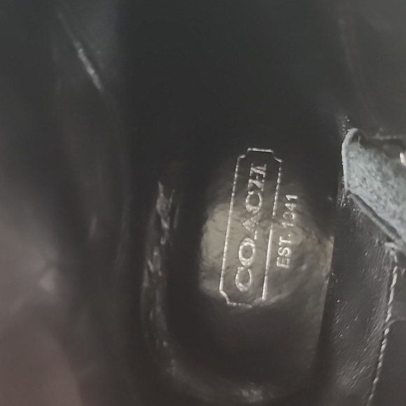 Coach Bethie Black Nappa Leather Ankle High Heel Boots Size 6 - Picture 11 of 14